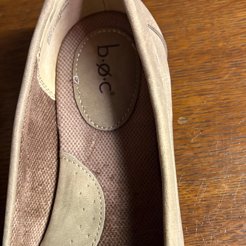 b.o.c. Women's Beige Perforated Flats - Picture 2 of 6